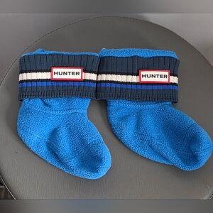 Hunter Kids Boot Socks Blue Fleece Boot Liners Size XS US 5–7